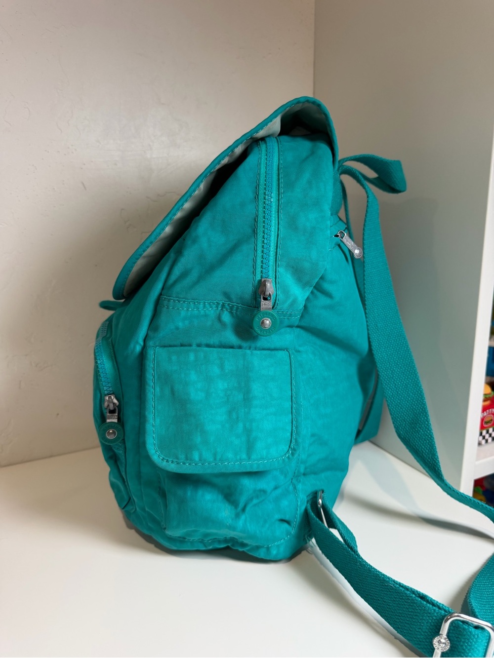Kipling Ravier Backpack in Breezy Turquoise - Picture 4 of 12